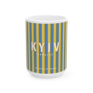 Kyiv, Ukraine Ceramic Mug, Support Ukraine Gift, Cool Cities, Global Citizen