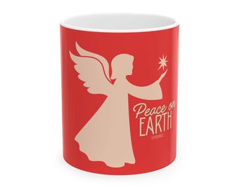 Peace on Earth is Possible Ceramic Mug, Holiday Gift