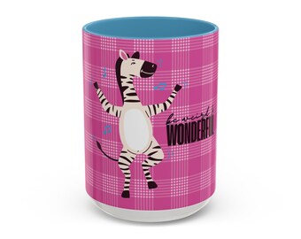 Dancing Zebra 'Be Weird & Wonderful' Accent Coffee Mug — Fun Kid's Mug