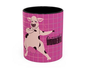 Pink Cow 'Be Weird & Wonderful' Accent Coffee Mug,  Fun Kid's Mug