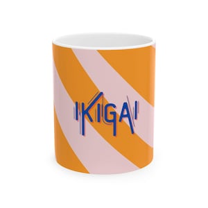 Ikigai Ceramic Mug, Japanese Philosophy Coffee Cup, Meaningful Tea Mug, Life Purpose, Work Life
