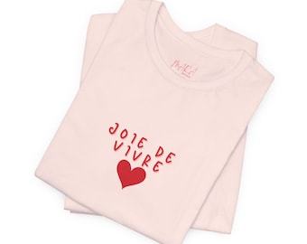 Joie de Vivre Tee: French-Inspired Graphic T-Shirt