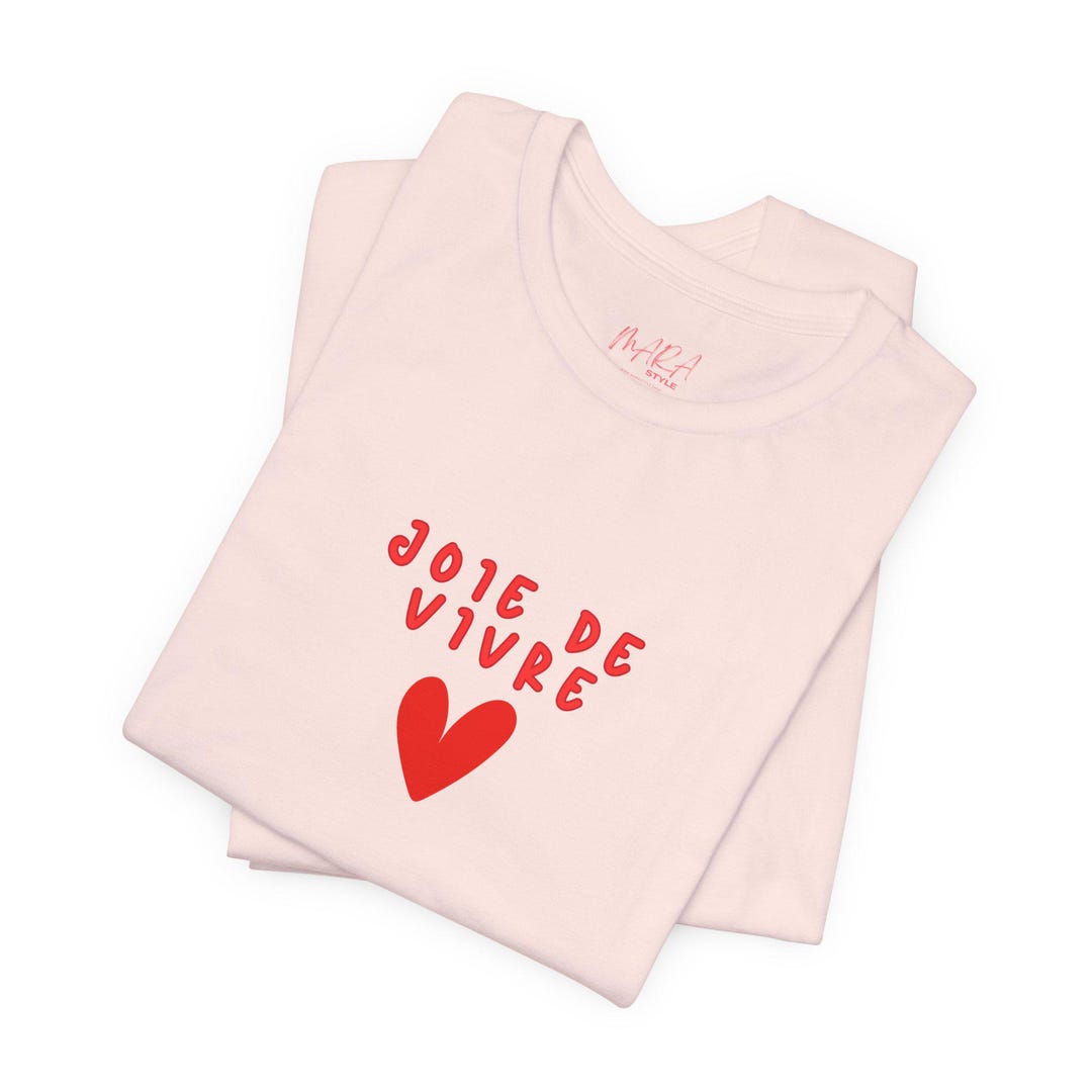 Vintage-inspired Joie De Vivre Tee, French Inspired Casual Shirt ...