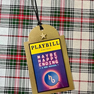Broadway Playbill Ornament Maybe Happy Ending Christmas Broadway Musical Handmade Laser Cut