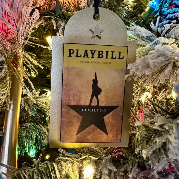 Broadway Playbill Ornament Hamilton Christmas Broadway Musical Handmade Laser Cut