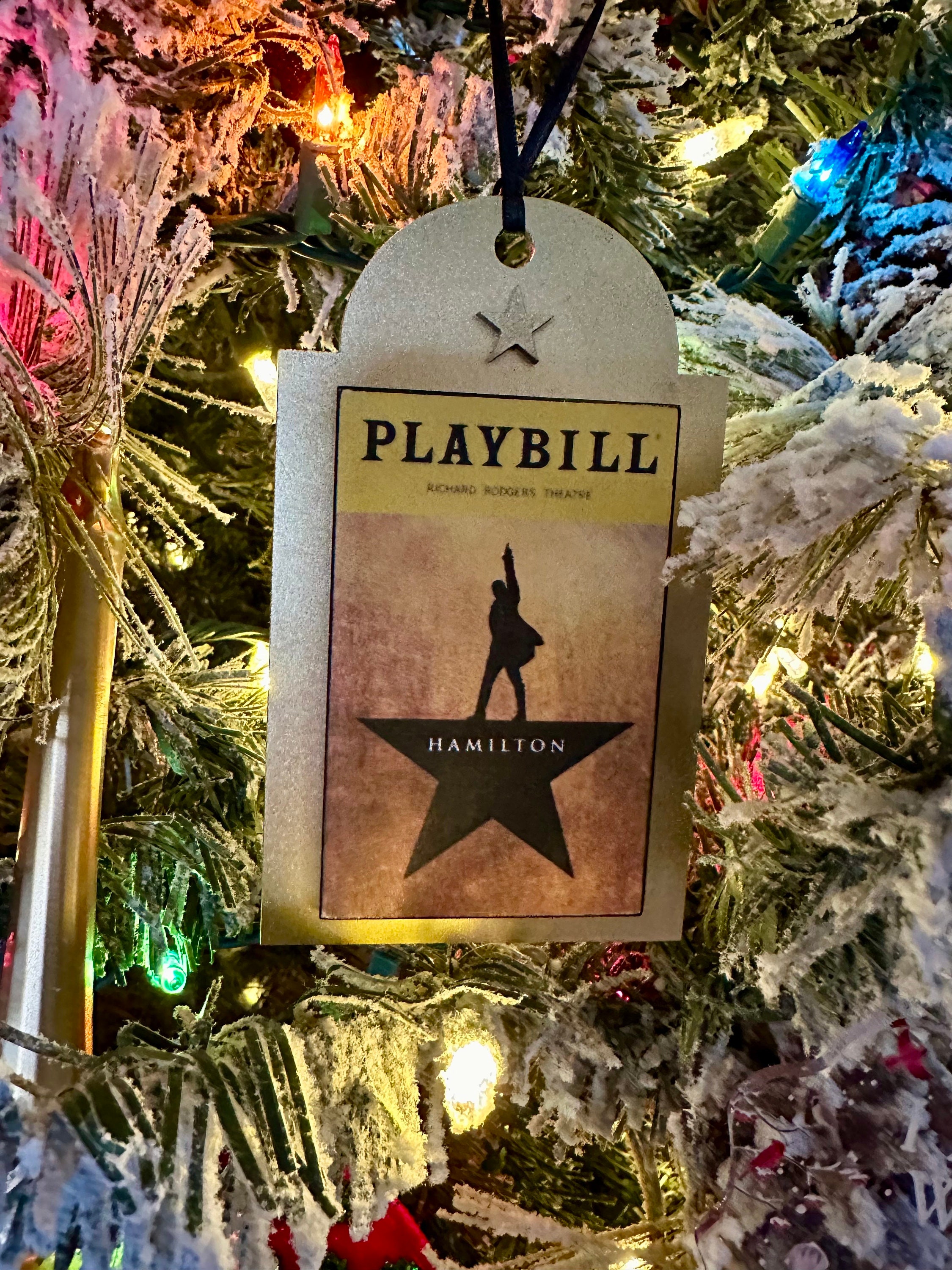 Broadway Playbill Ornament Hamilton Christmas Broadway Musical Handmade Laser Cut Etsy