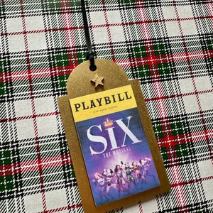 Broadway Playbill Ornament SIX Christmas Broadway Musical Handmade Laser Cut