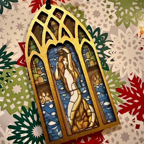 Magic School Mermaid Bathroom Stained Glass Window Christmas Etsy