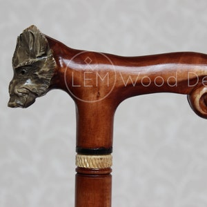 Boar Carved handle Women Wooden cane Custom Walking stick Wood craft Hiking stick Gift carved Walking sticks canes from Ukraine Wooden cane