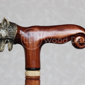 Women Walking cane Wolf Carved handle Dog Wood carved Hiking sticks  Walking stick handmade Walking stick carved Wooden cane Walking sticks