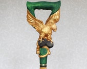 Golden Gryphon cane Hand carved cane Wooden walking stick Walking cane Hiking stick Carved cane from Ukraine Custom walking cane