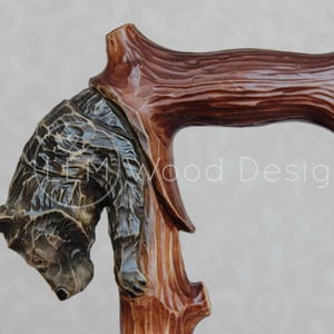Walking stick Bear on a tree Wooden cane Walking stick handmade Carved stick Wood canes Walking stick carved Carved cane Walking stick canes