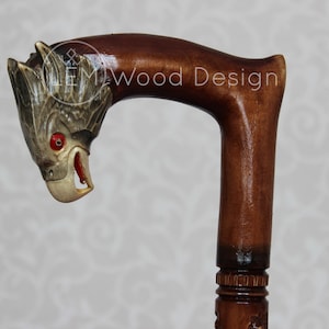 Eagle Carved handle Walking cane Hiking stick Handmade wooden cane Walking stick cane Carved stick Walking stick carved Walking sticks canes