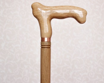 Bastone Da Passeggio In Legno Con Manico A Testa Di Corvo, In