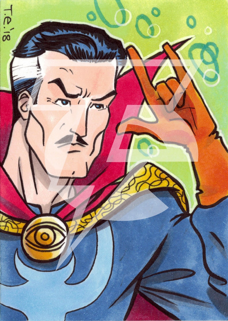 Doctor Strange Original Sketch Card