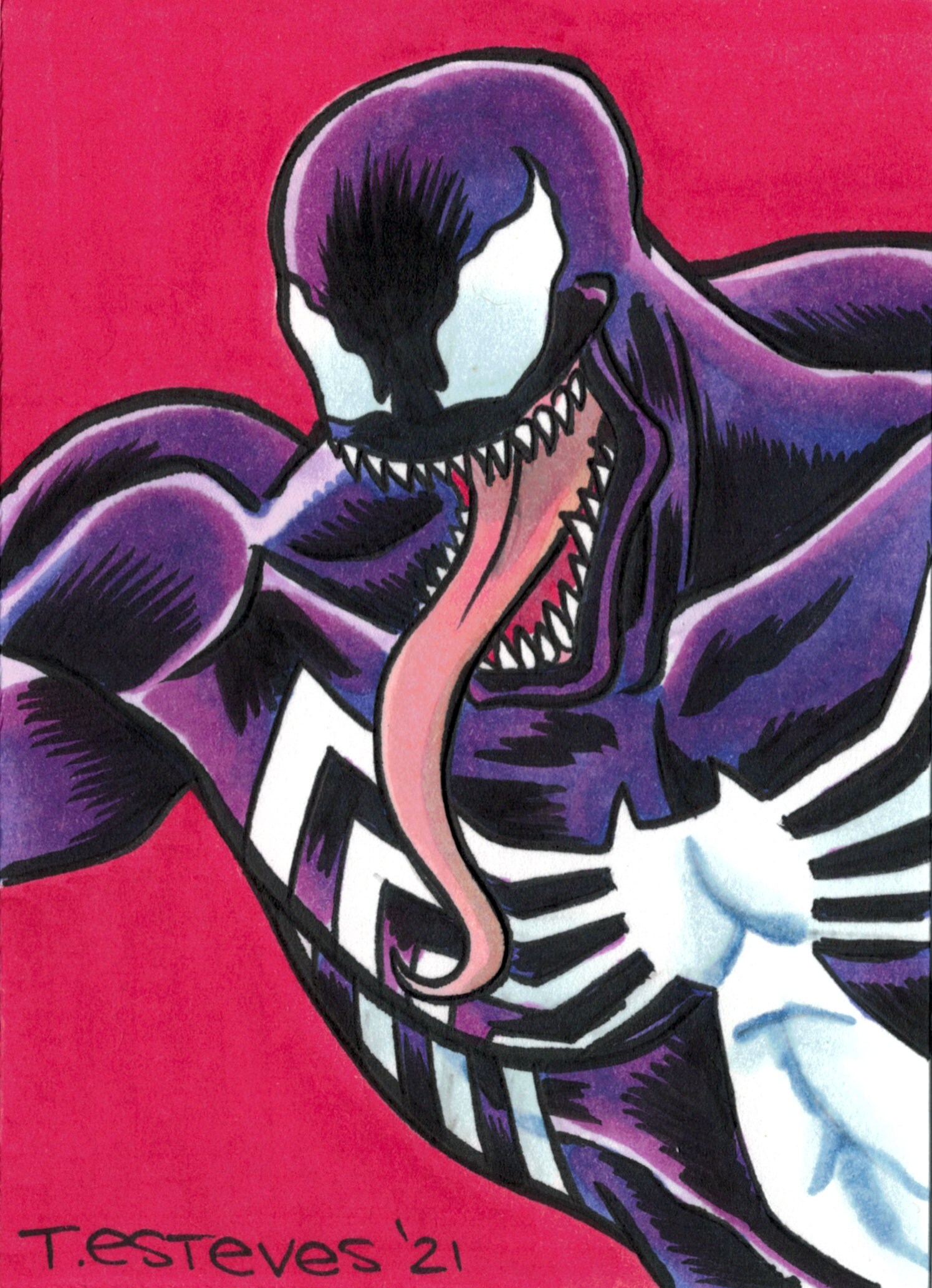Venom Original Sketch Card - Etsy
