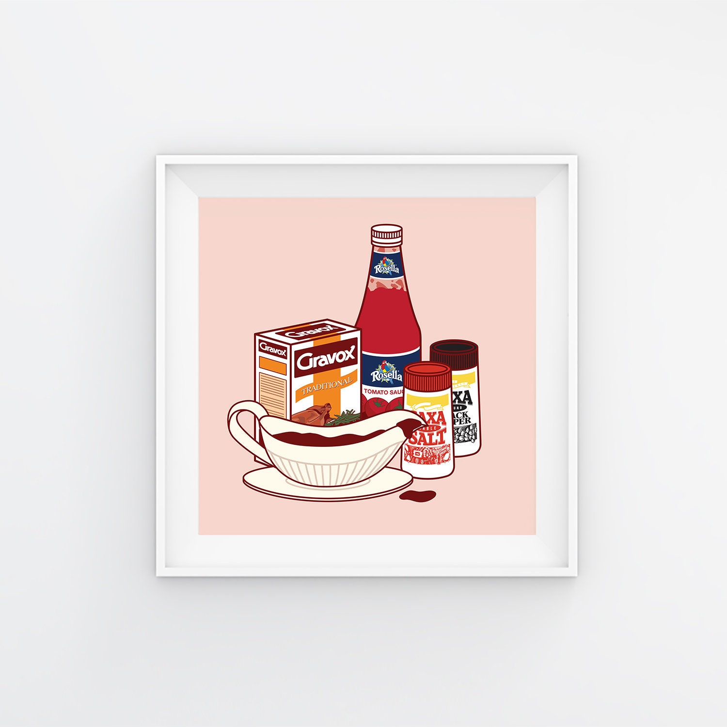 Australian Dinner Gravy Tomato Sauce Salt Pop Art Print Poster Etsy