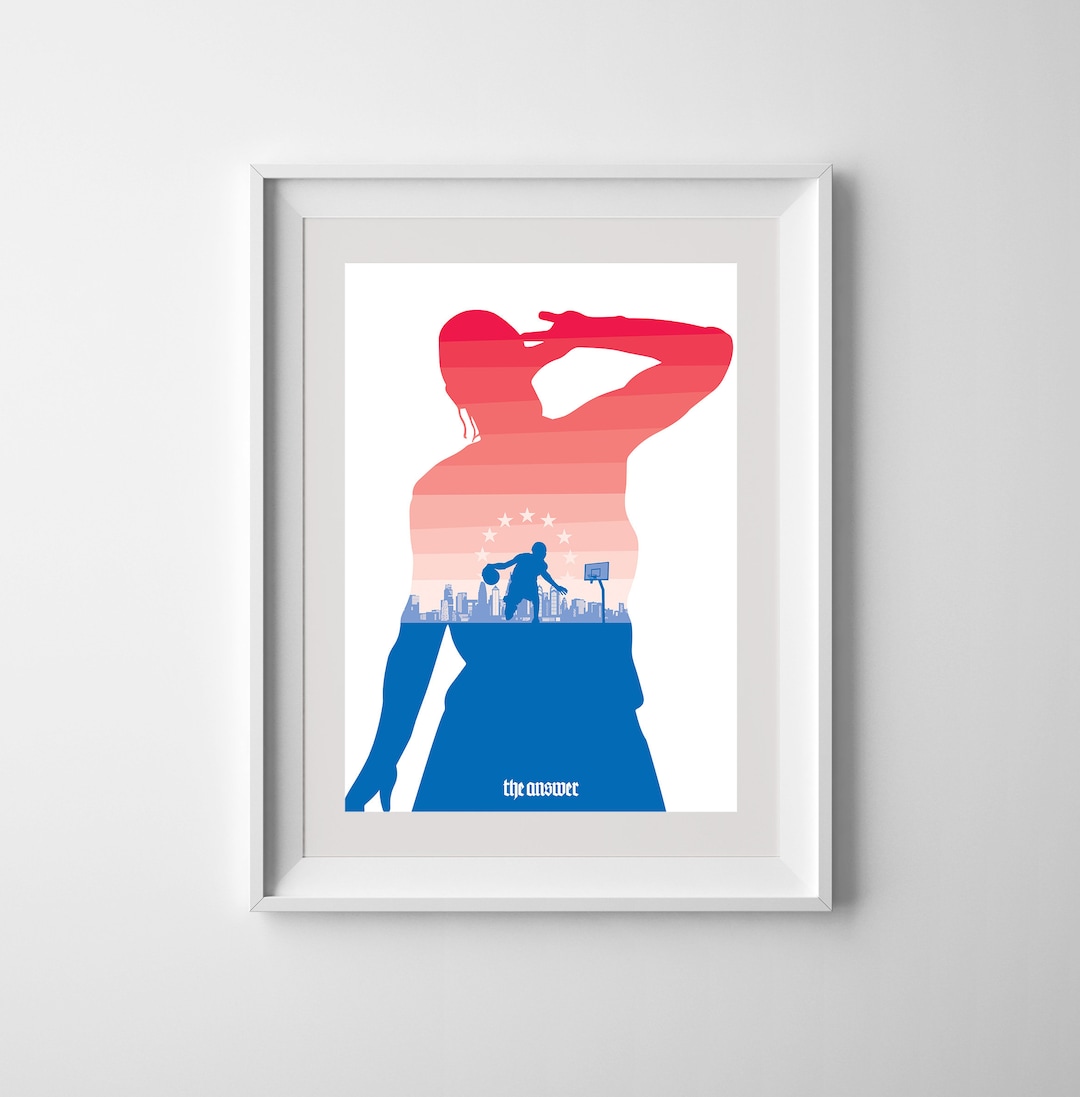 Allen Iverson Philadelphia 76ers the Answer Sixers Basketball NBA Print ...