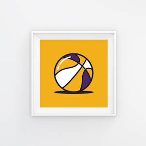 Los Angeles Lakers Basketball Pop Art Printable Downloadable Wall Art Print Poster