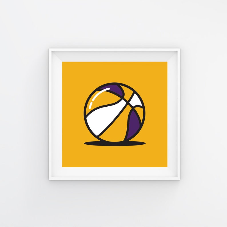 Los Angeles Lakers Basketball Pop Art Printable Downloadable Wall Art