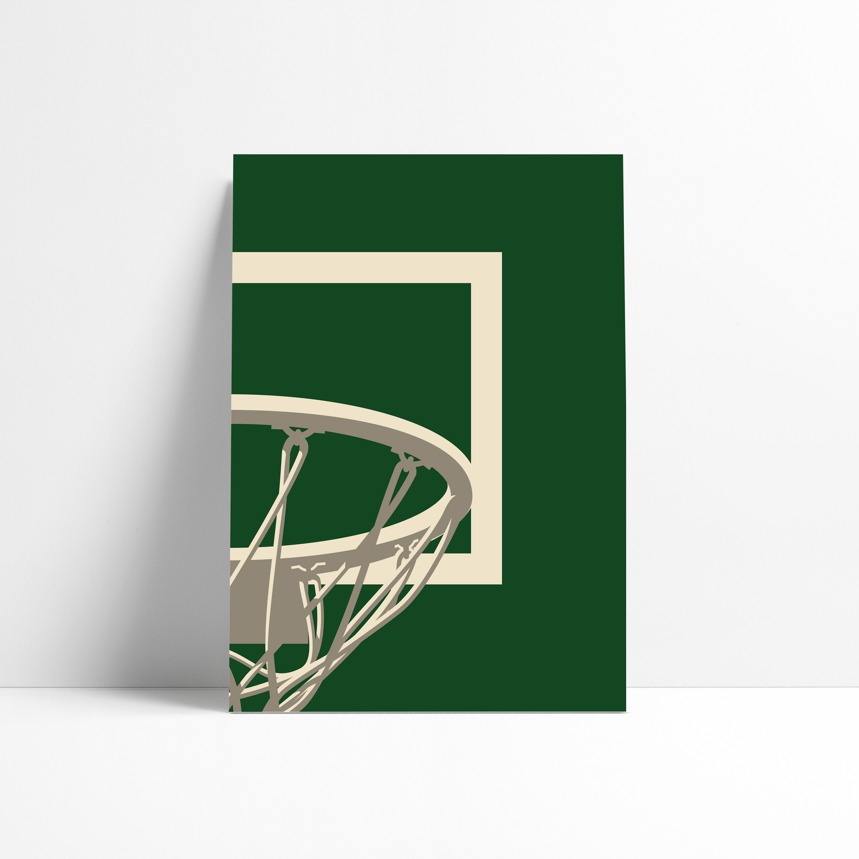 Milwaukee Bucks NBA Basketball Backboard Printable Print Wall Etsy