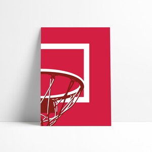 Houston Rockets NBA Basketball Backboard Printable Print Wall Art Poster Minimal Abstract Artwork Digital Download Illustration Wall Art