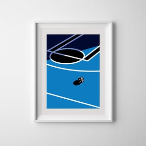 Orlando Magic Basketball Court Printable Downloadable Wall Art Print Poster