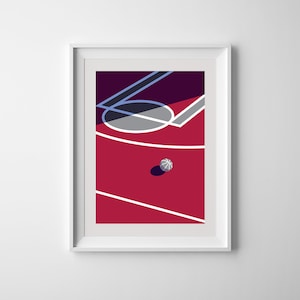 Houston Rockets Basketball Court Printable Downloadable Wall Art Print Poster