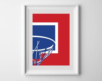 Detroit Pistons Basketball NBA-bord afdrukbare print muurkunst poster minimale abstracte kunstwerken digitale download illustratie muurkunst