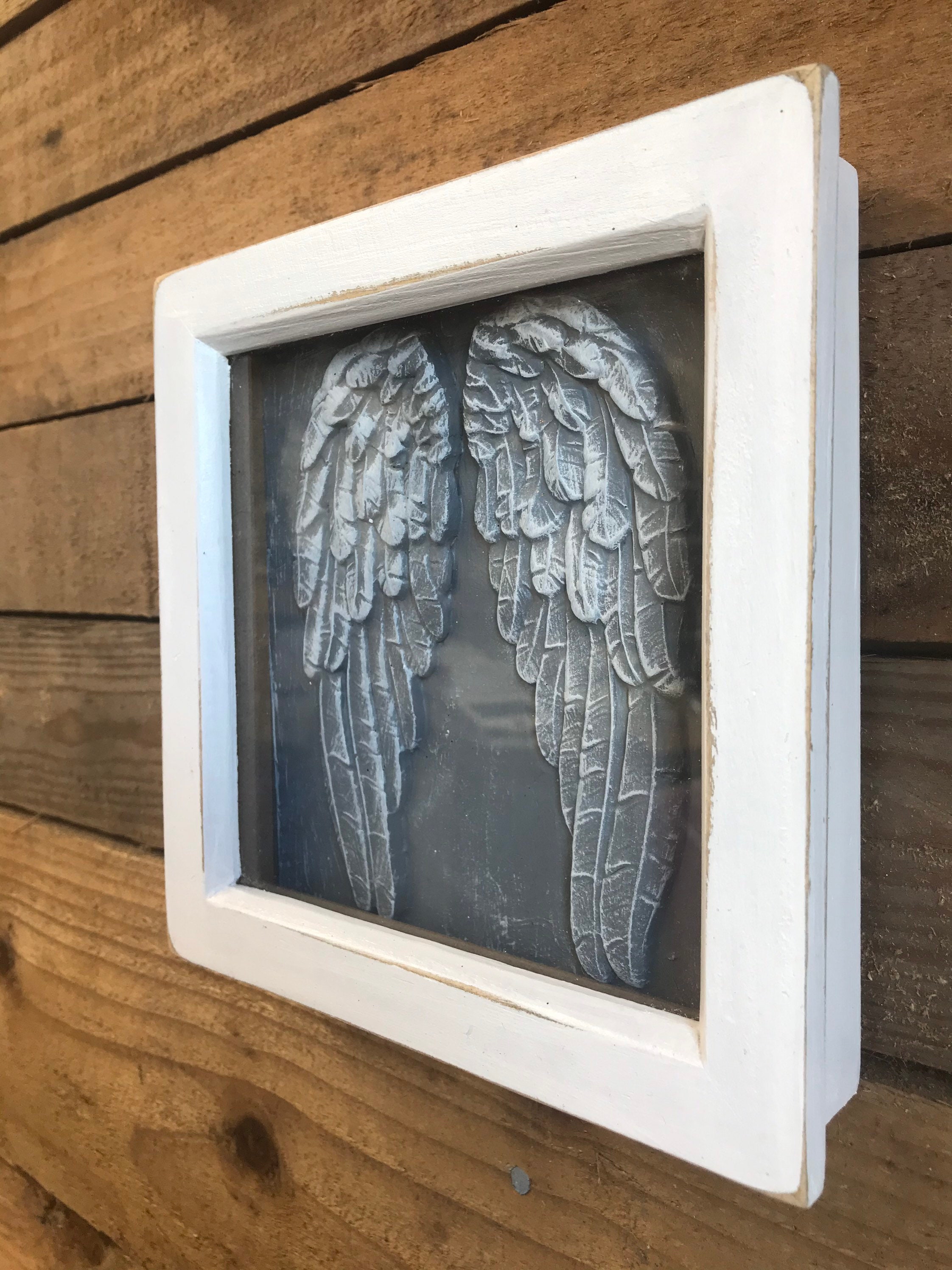 Angel wings picture wall decor frame memorial remembrance | Etsy