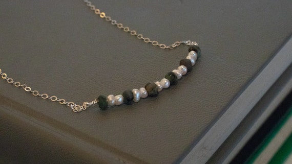 pearl and emerald necklace