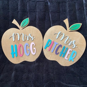 Teacher Apple Sign Digital File