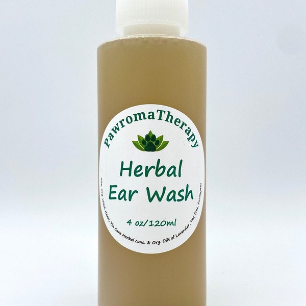 Herbal Ear Cleaner for Dogs and Cats 4oz, Natural Pet Ear Wash, Natural Ear Cleaner
