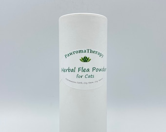Herbal Flea Powder for Cats, natural flea prevention, natural flea control