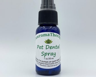 Pet Dental Care Spray for Dogs and Cats, 1oz, Natural pet teeth and gum care