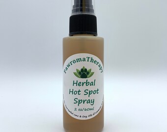 All Natural Herbal Hot Spot Spray for Dogs and Cats, Pet Skin Spray