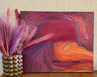 Peaceful Bliss is a one of a kind heavy textured original 20x24 canvas painting.