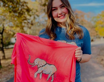 Elephant T-Shirt – Art Inspired Tee from Original Painting “Elle” | Elephant Lover Gift
