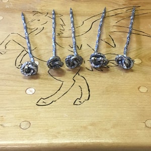 5&quot; Double Twisted Hand-forged Iron Hair Pin