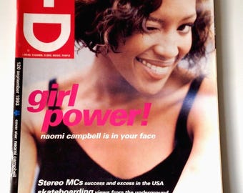 i-D Magazine | Sept 93 | Boys & Girls | Naomi Campbell | Stereo MCs, Cypress Hill, Gilbert And George | 90s Fashion, David Sims | Italy 1993