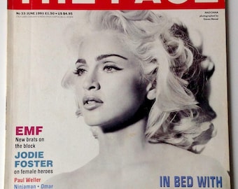 The Face Magazine | June 91 | Madonna, Steven Meisel | Jodie Foster, Paul Weller, EMF, Pam Hogg | Blonde Ambition Tour, Fashion In Jamaica