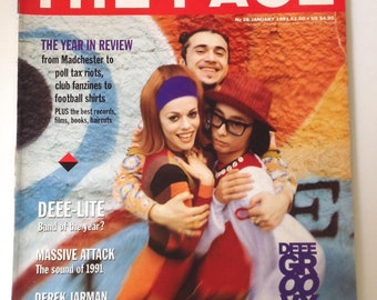 The Face Magazine | Jan 91 | Deee-Lite | Massive Attack, Robert Downey Jnr, Derek Jarman | 1990 Review, Madchester Music, Fashion, Clubs