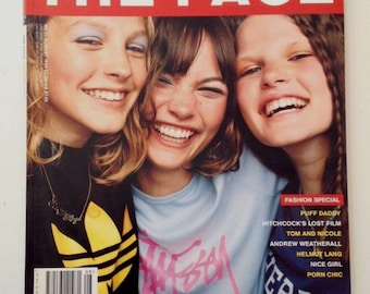 The Face Magazine | Aug 99 | The Label is Back | Helmut Lang, Andrew Weatherhall, Gisele, Guinevere Van Seenus, Karen Elson, Erin O'Connor
