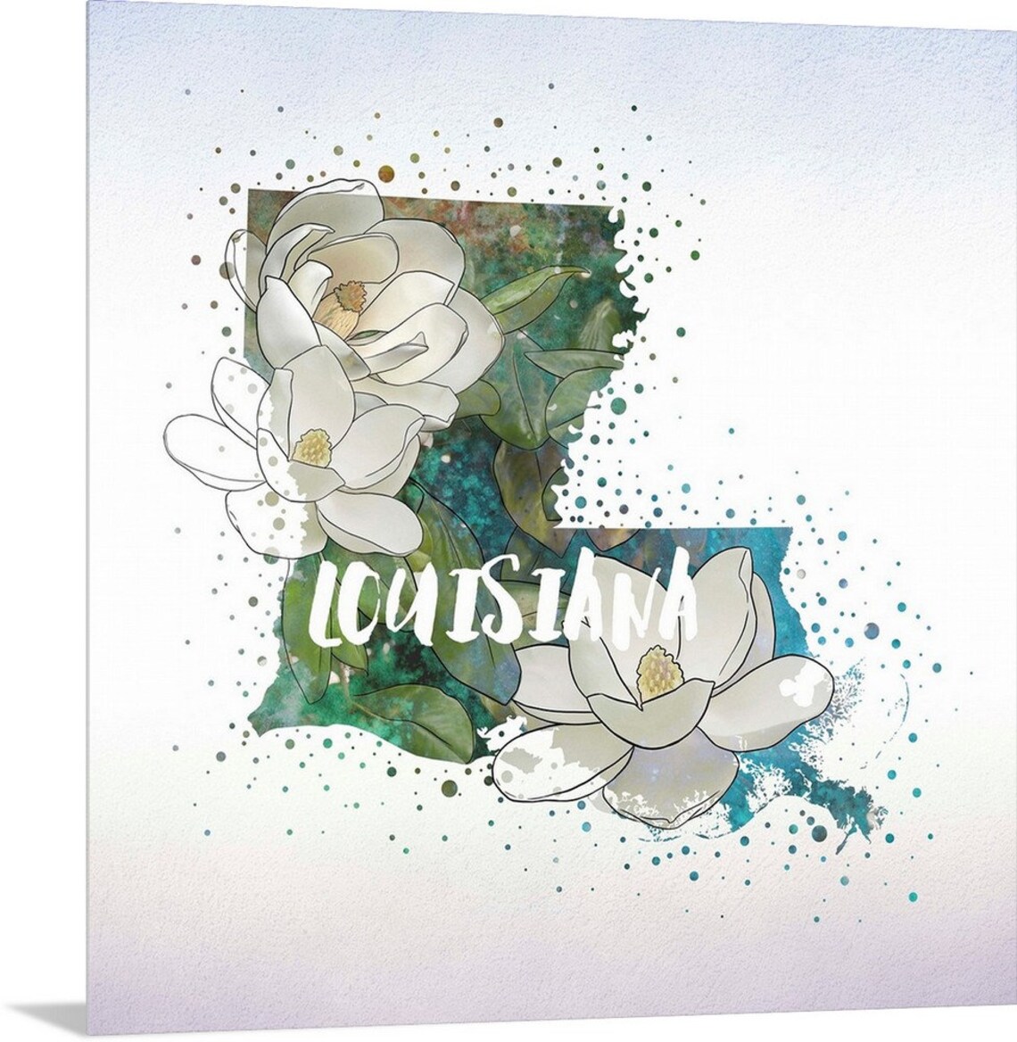 Louisiana State Flower magnolia Metal Wall Art Print Etsy