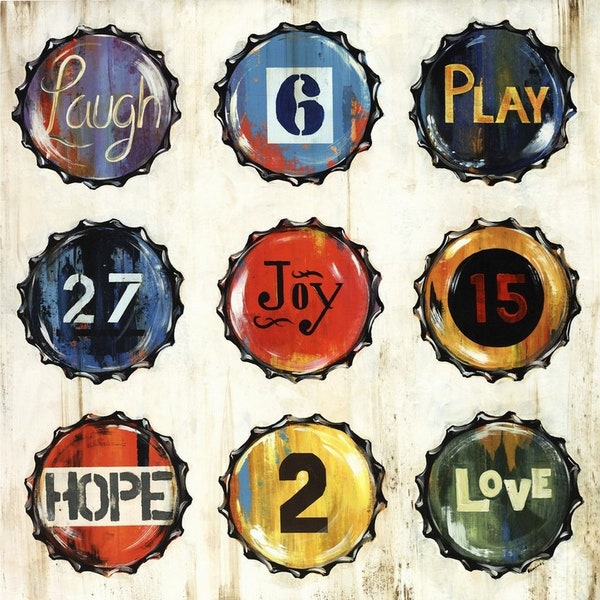 Metal Bottle Cap Wall Art Etsy