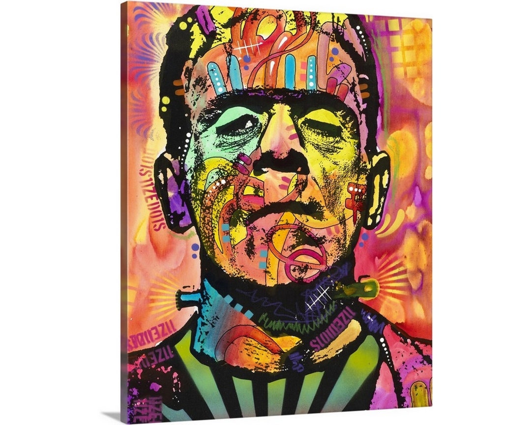 Frankenstein Canvas Wall Art Print Etsy