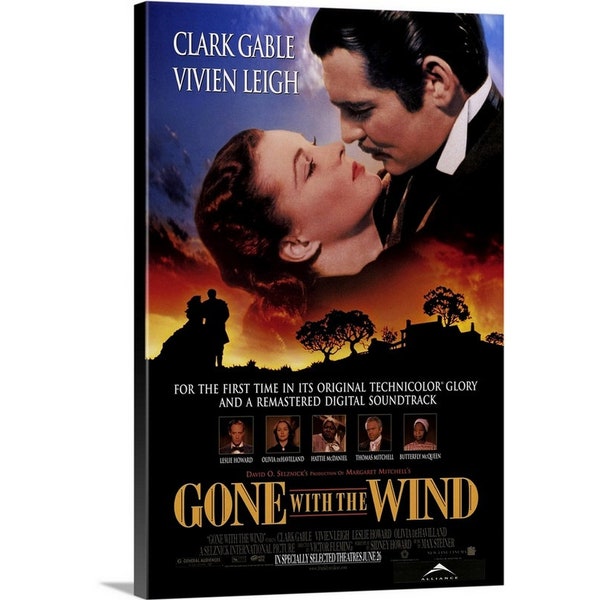 Gone With The Wind - Movie / Show (1939) Home Theater Canvas Wall Art Print