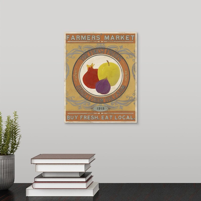 Vintage Produce Sign VIII Canvas Wall Art Print - Etsy