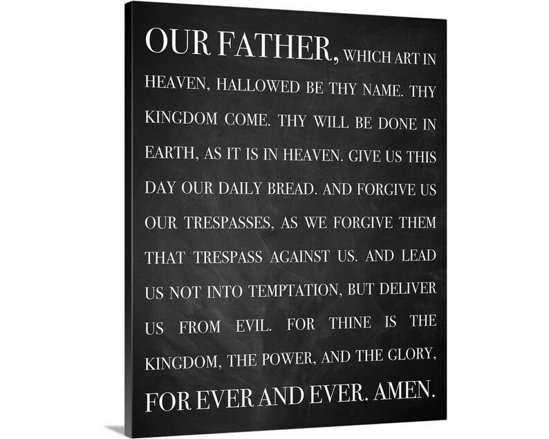 Modern Faith Lord's Prayer Canvas Wall Art Print Etsy