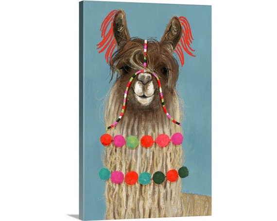 The Novogratz Pom Pom Llama II Canvas Art Print